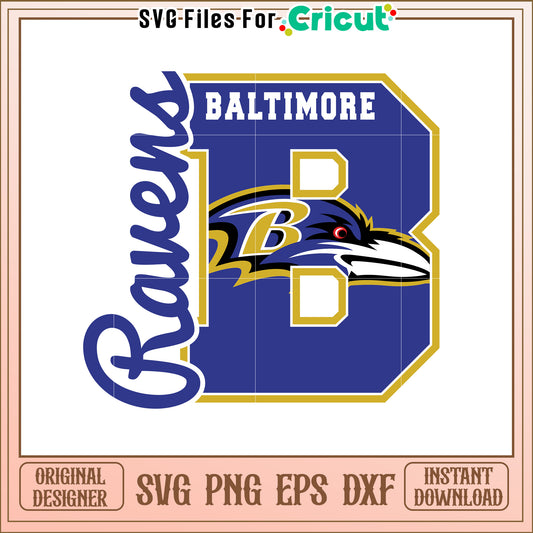 Baltimore Ravens SVG Design for Fans and Crafters