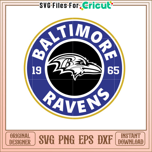 Baltimore Ravens SVG Design for Sports Fans 1965