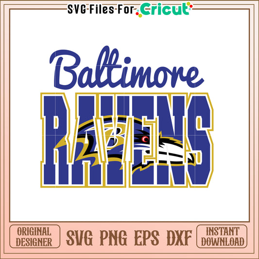 Baltimore Ravens SVG Design for Sports Fans 2023
