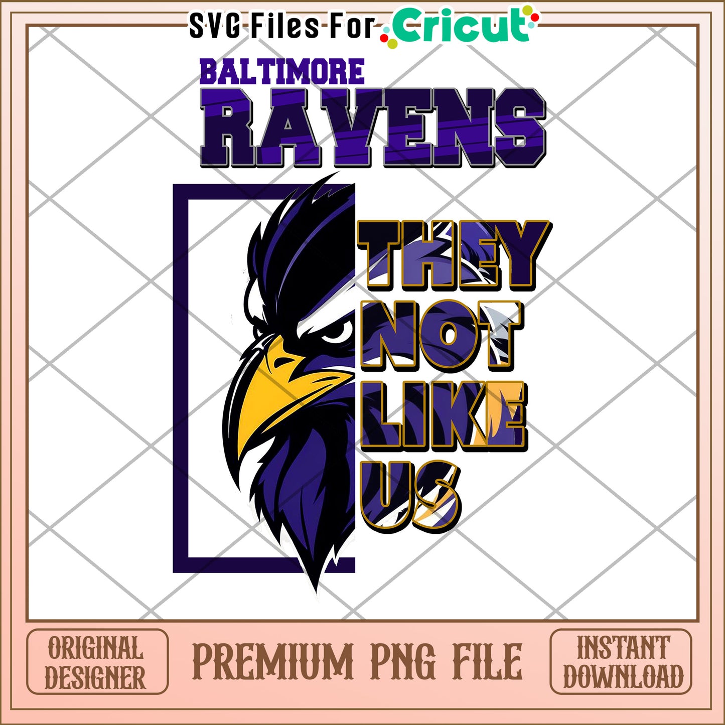 Baltimore Ravens SVG File for Cricut, Premium Instant Download PNG