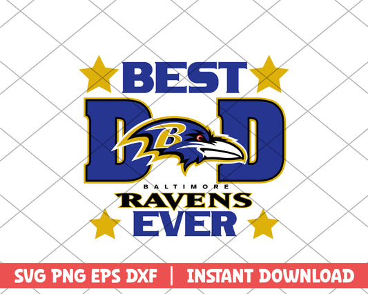 Baltimore Ravens best dad ever svg, Baltimore Ravens svg