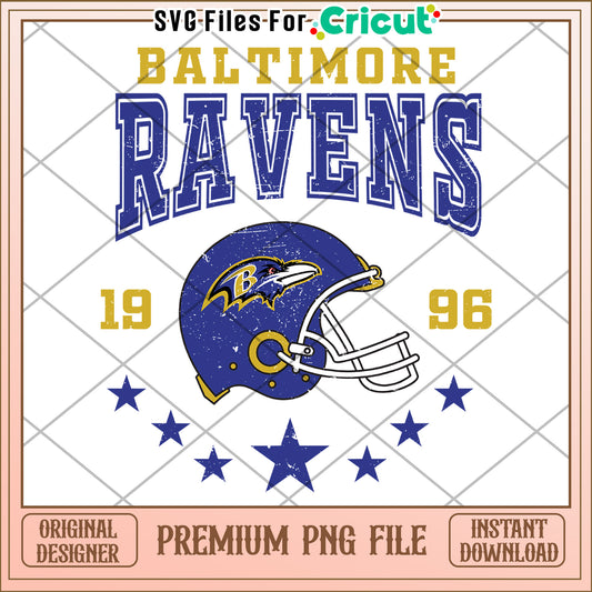 Baltimore Ravens helmet design, premium PNG for Cricut projects