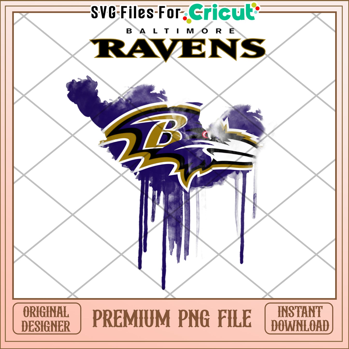 Baltimore Ravens logo design, perfect for Cricut and crafts