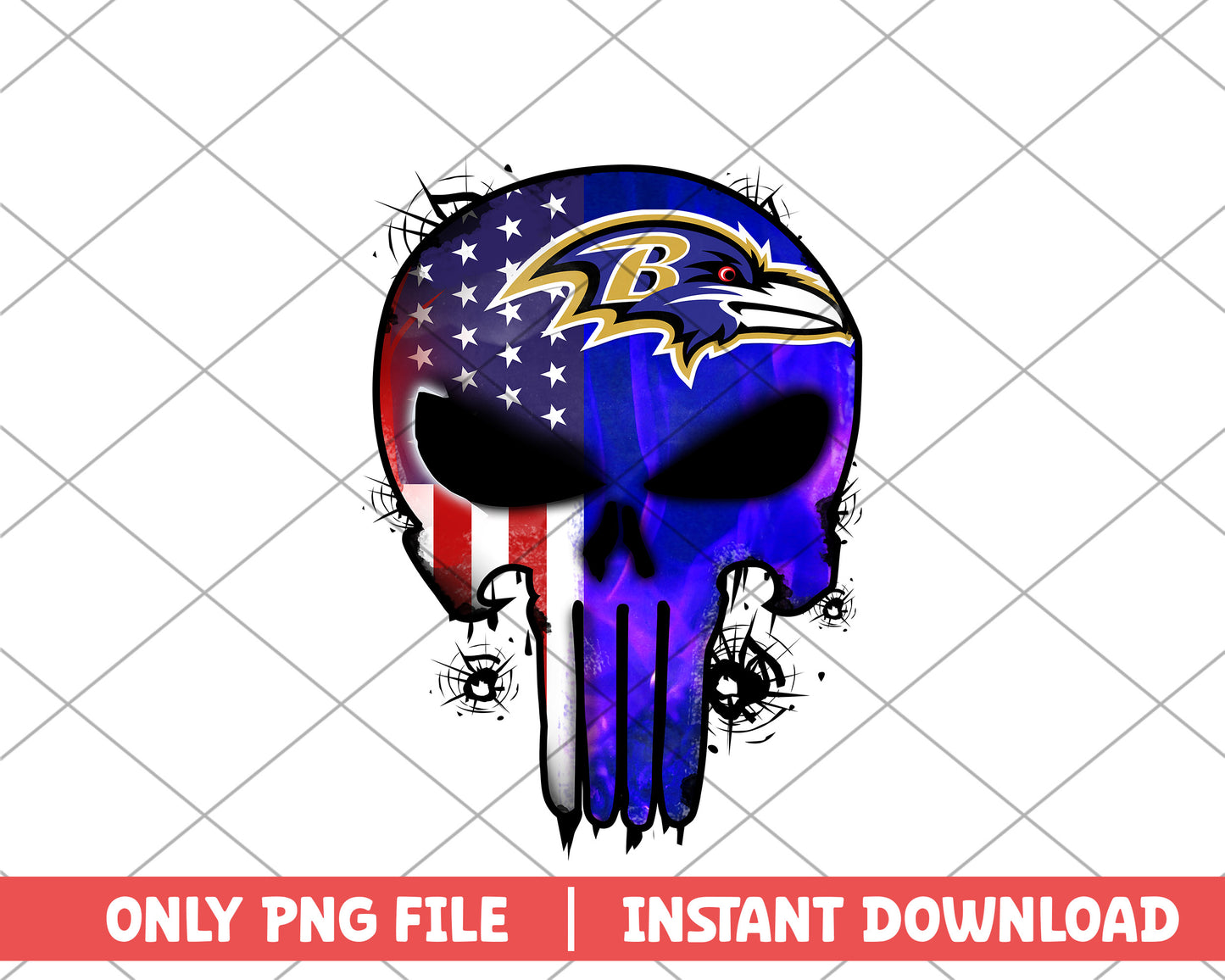 Baltimore Ravens punisher png, Baltimore Ravens png