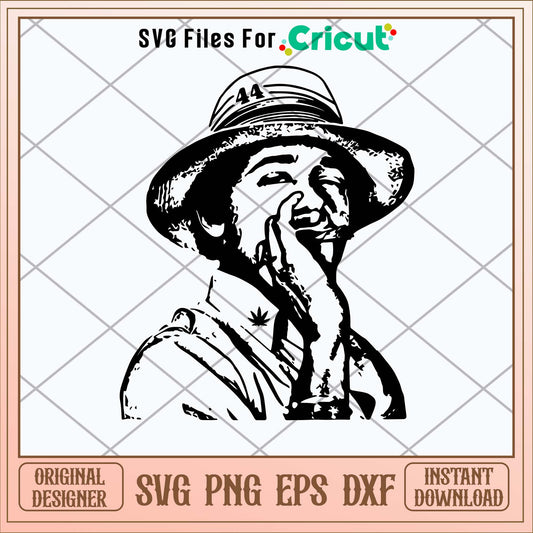 Barack Obama Smoking Pot Svg-Svgfilesforcricut