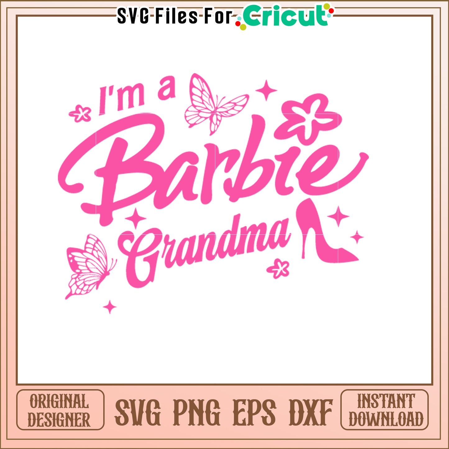 Barbie Grandma SVG Cut File