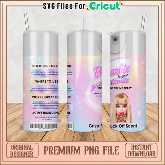 Barbie Tumbler PNG Design Instant Download