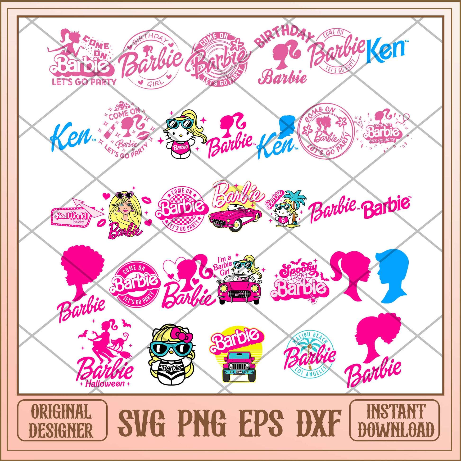 Barbie girl svg bundle