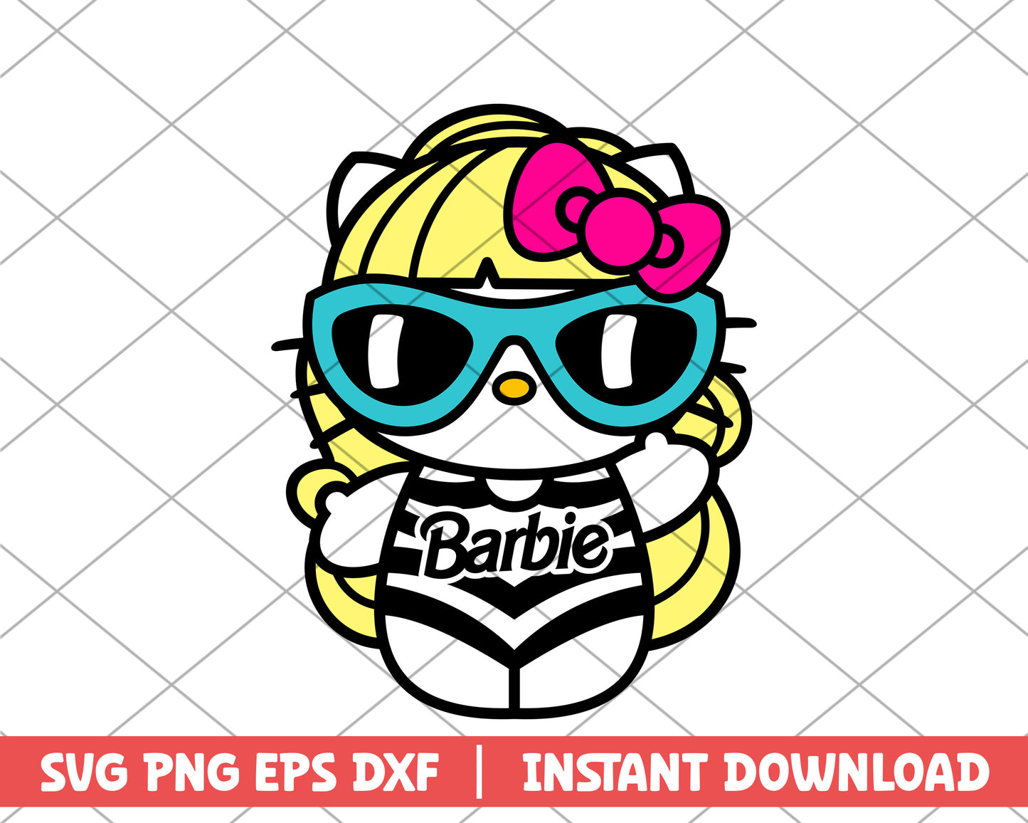 Barbie hello kitty barbie barbie svg 