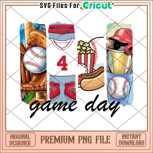 Baseball Game Day PNG Design