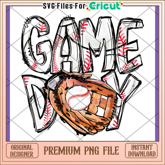 Baseball Game Day PNG Design