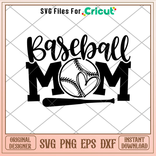 Baseball Mom, Baseball Mom Svg