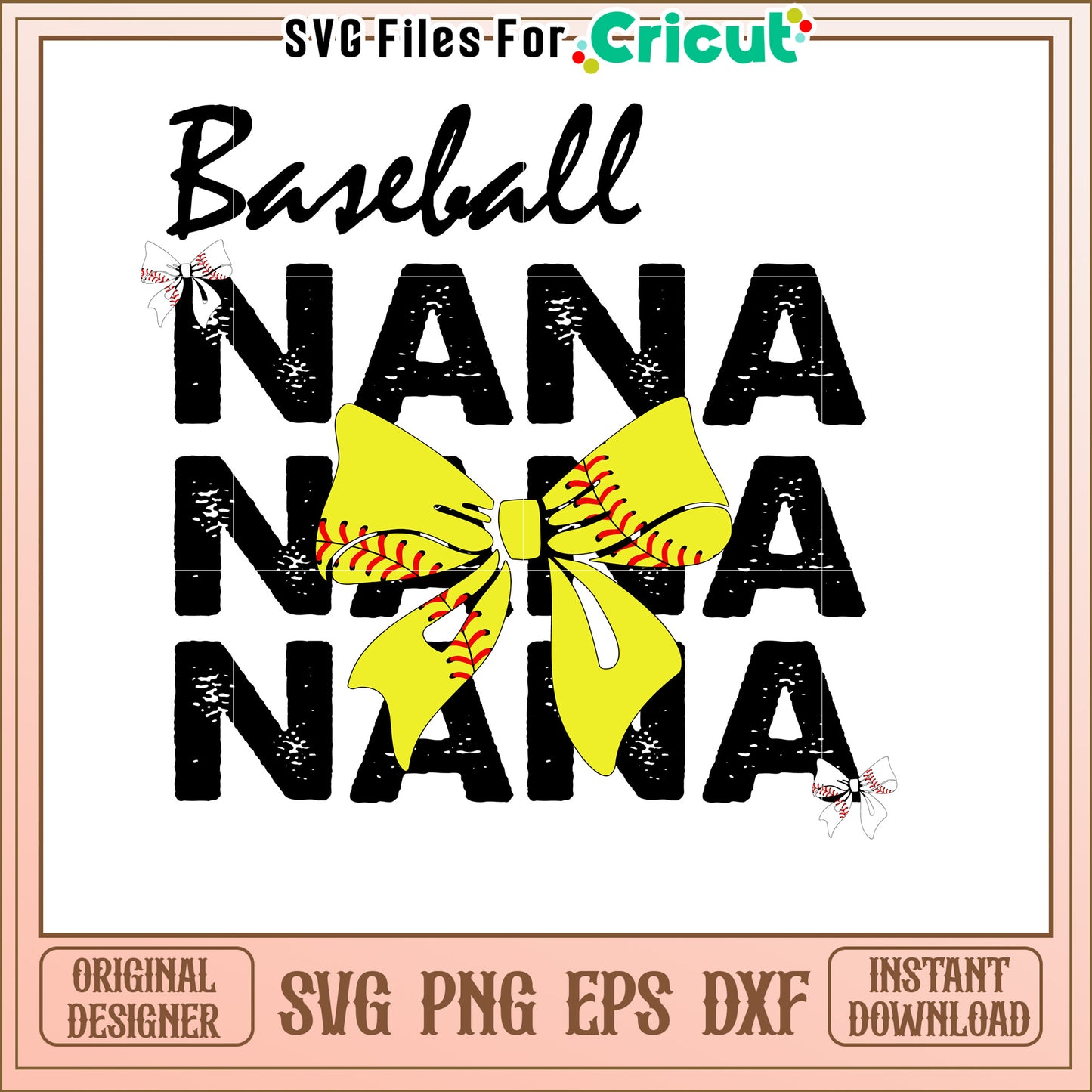 Baseball Nana SVG Cut File