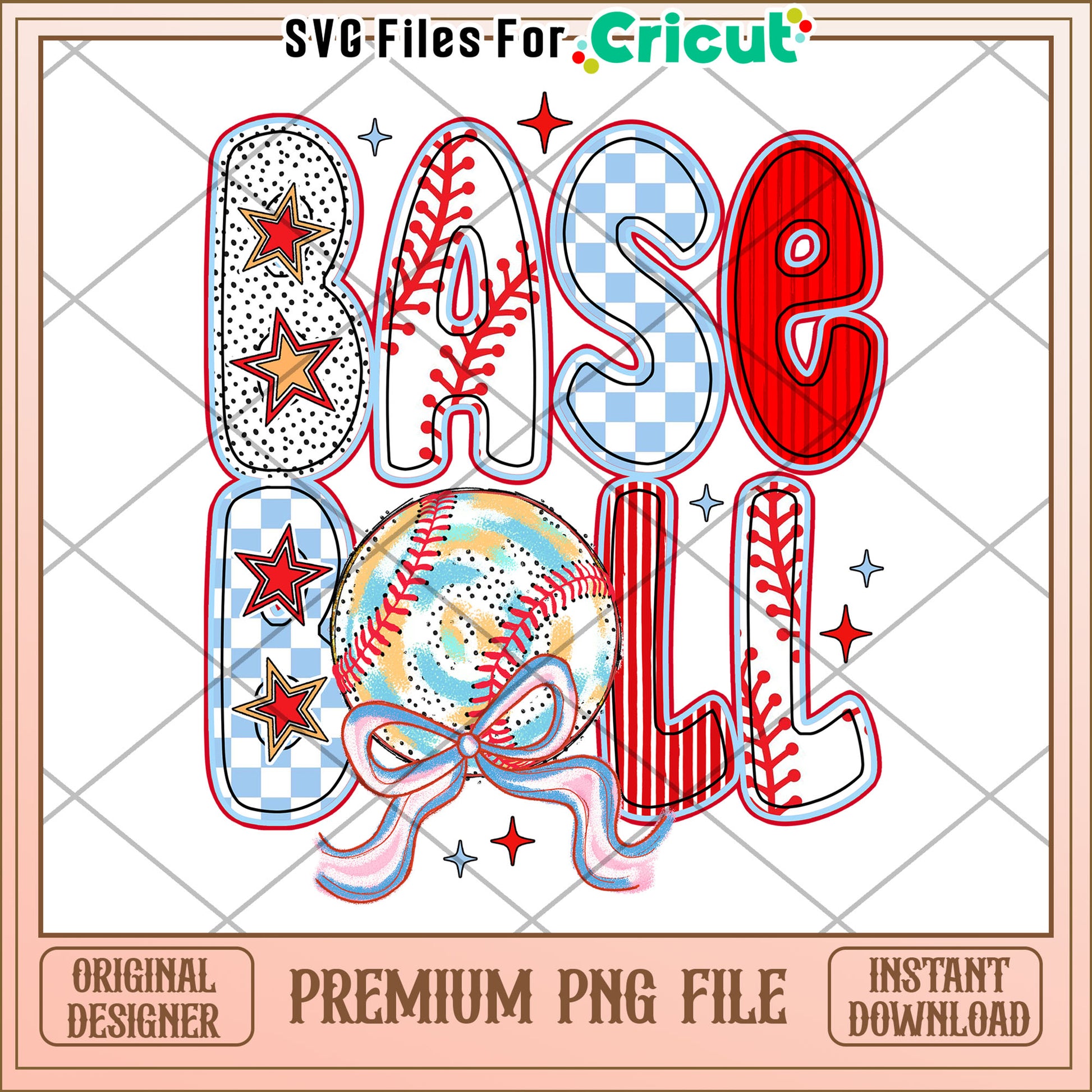 Baseball PNG Design Cute Baseball Sublimation