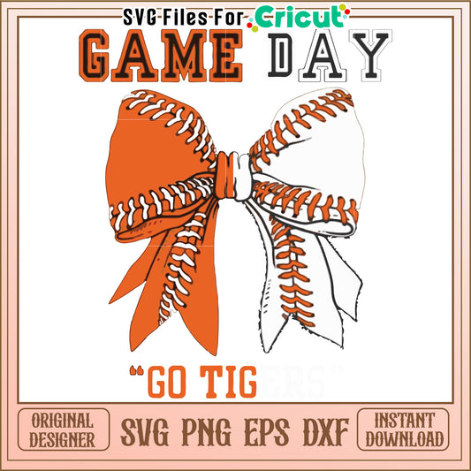 Baseball game day go tigers svg, lsu baseball spirit svg, game day tiger pride svg