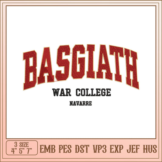 Basgiath War College Embroidery Design