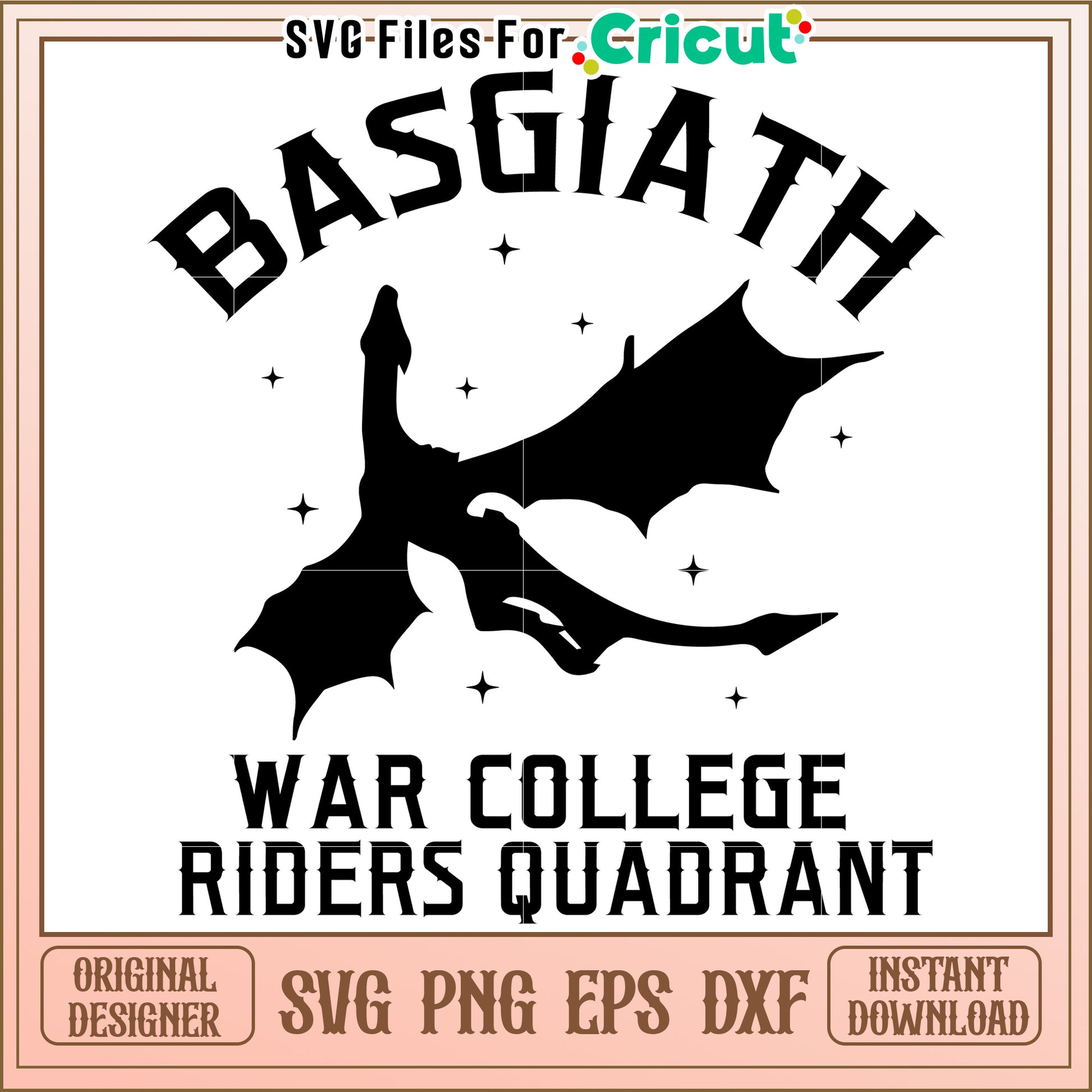 Basgiath war college riders quadrant svg, fourth wing svg, dragon rider svg