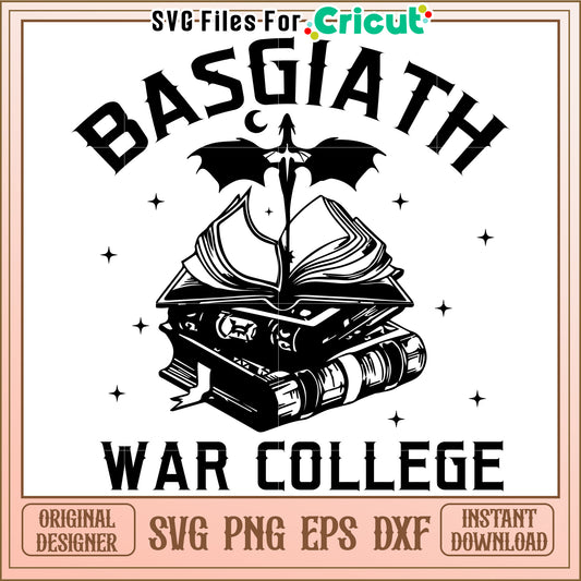 Basgiath war college svg, fourth wing design svg, dragon rider svg