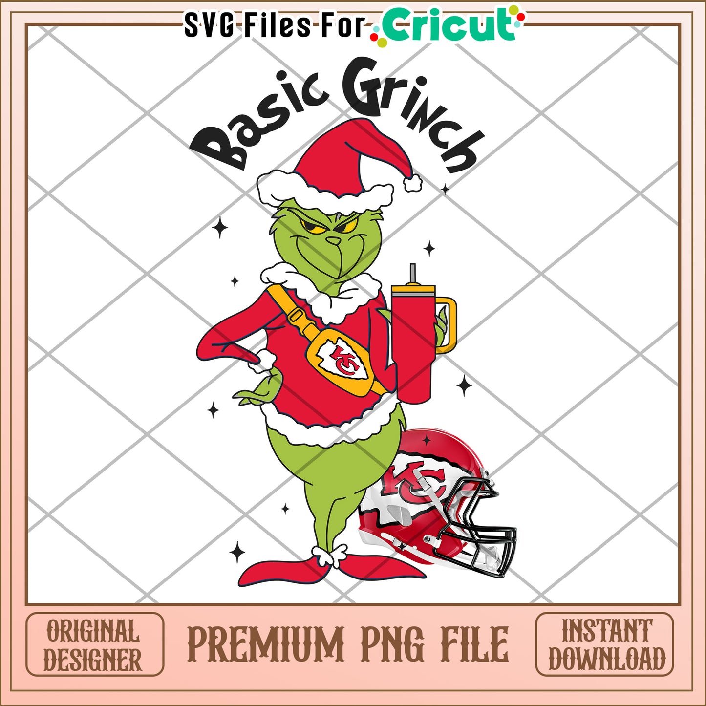 Basic Grinch Christmas PNG design for Cricut, perfect for Holiday crafts