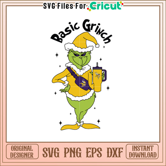 Basic Grinch SVG Design for Holiday Cheerful Crafts