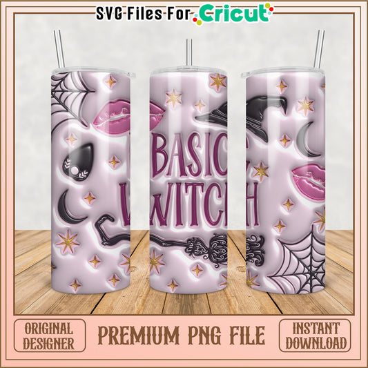 Basic Witch Tumbler PNG Design