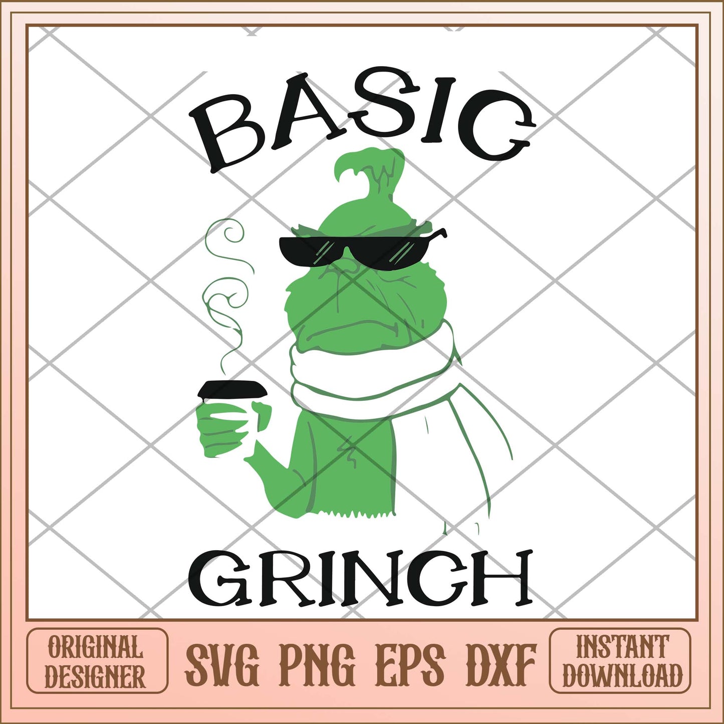 Basic Grinch art svg, Christmas Grinch is drinking svg bundle