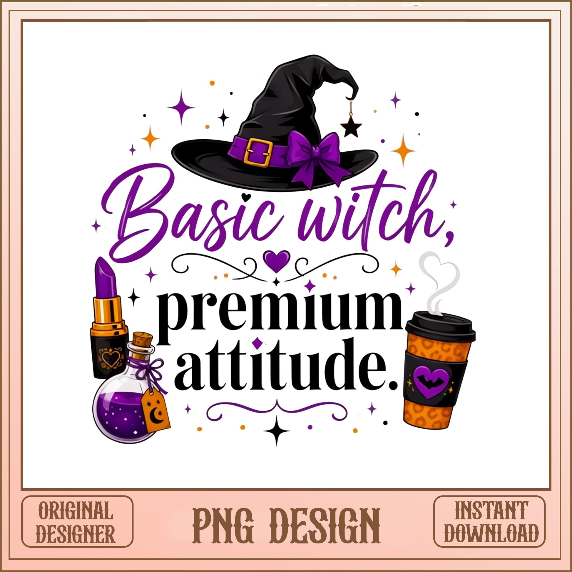 Basic Witch Premium Attitude PNG, Halloween Witch PNG, Funny Halloween PNG
