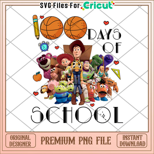 Basket ball 100 days of school png, toy story school png