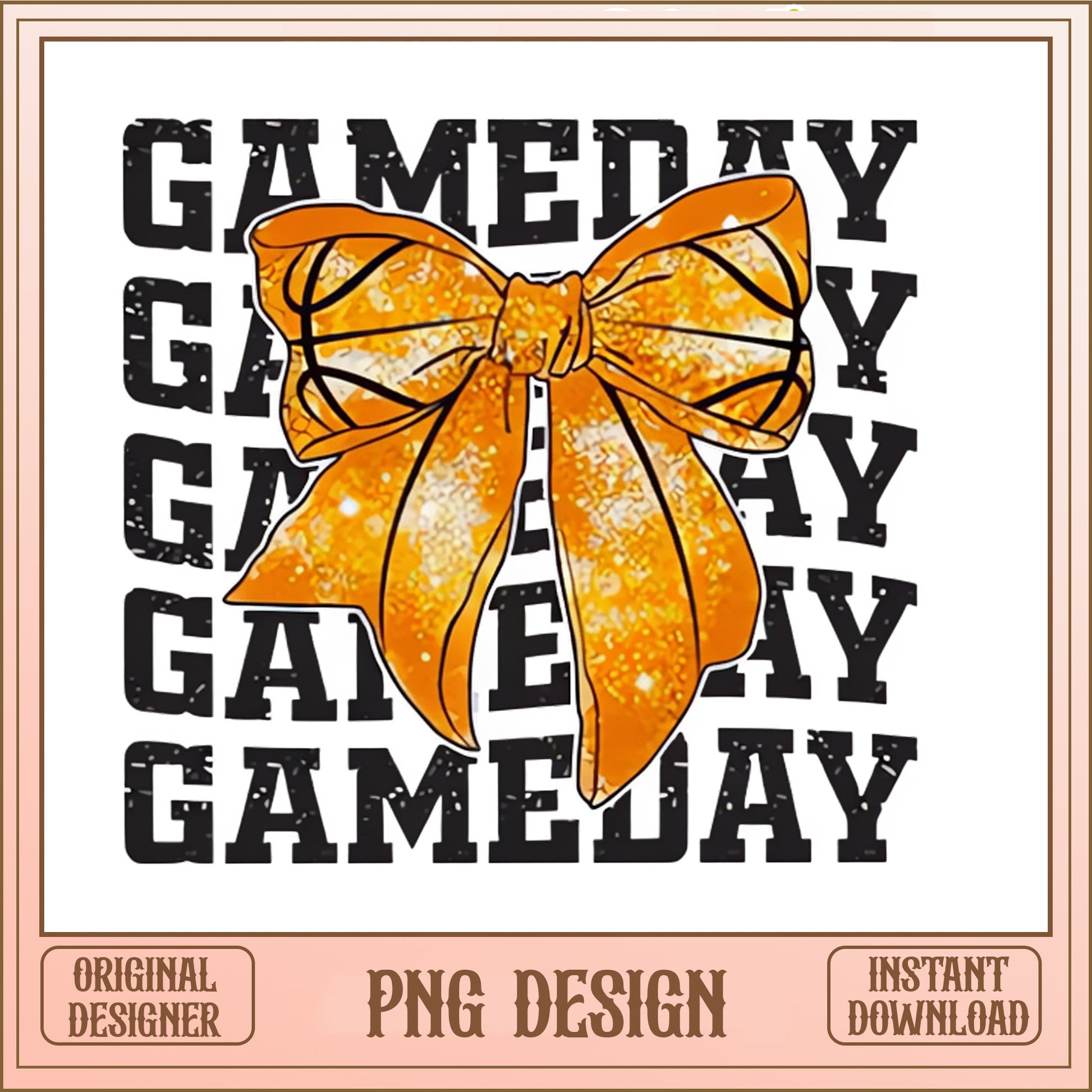 Basketball Gameday PNG, Coquette Bow Gameday PNG, Game Day PNG