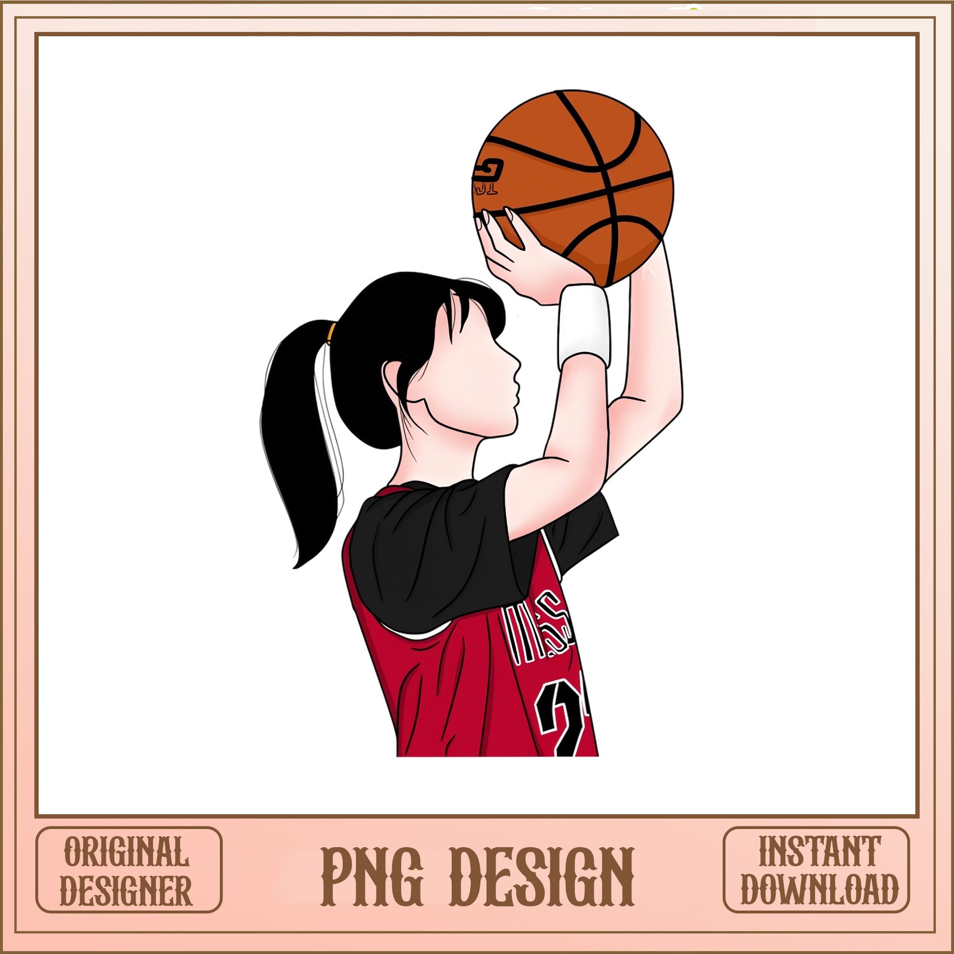 Basketball Girl PNG, Sports Girl Clipart, Basketball Player PNG