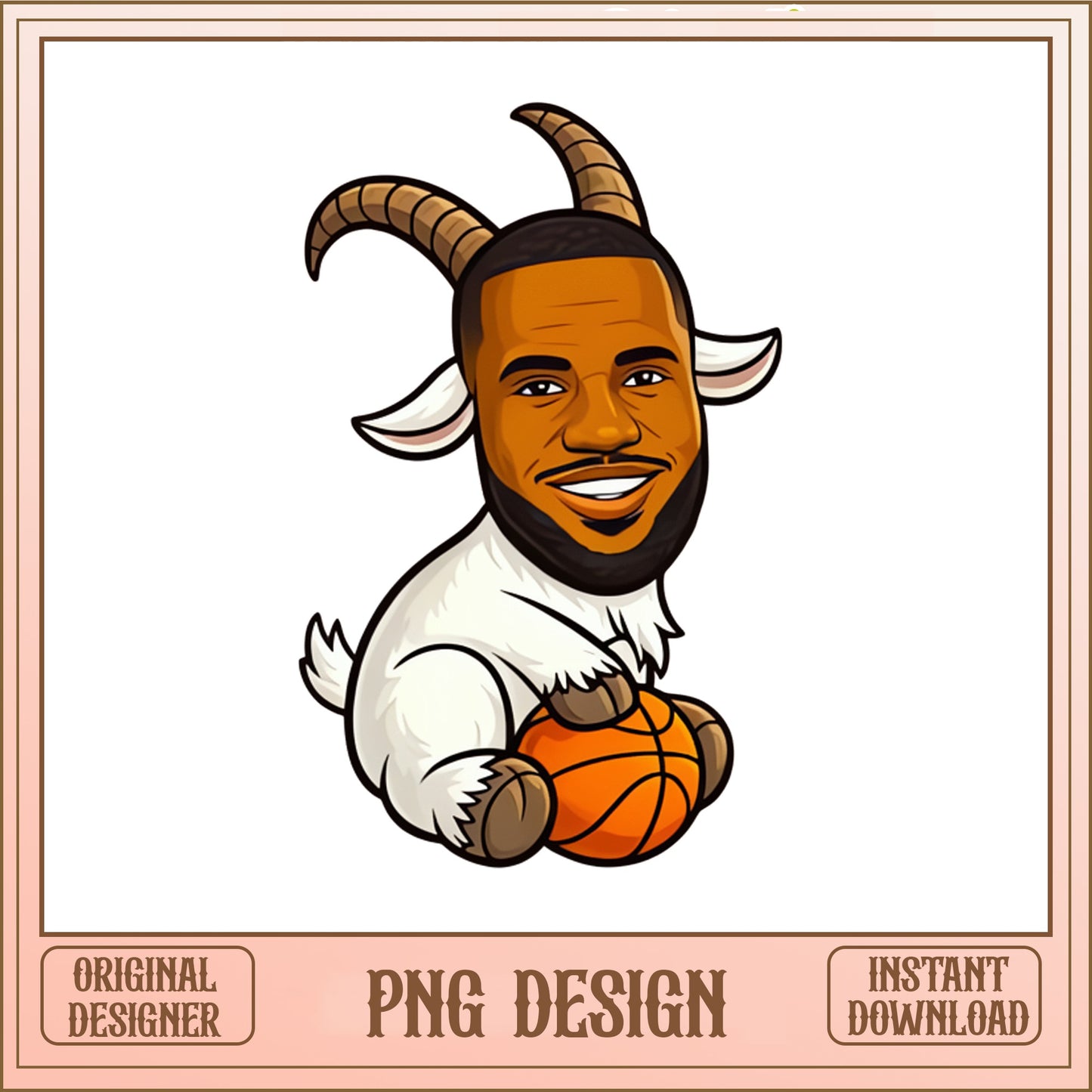 Basketball Goat PNG, LeBron Funny Clipart, Basketball PNG