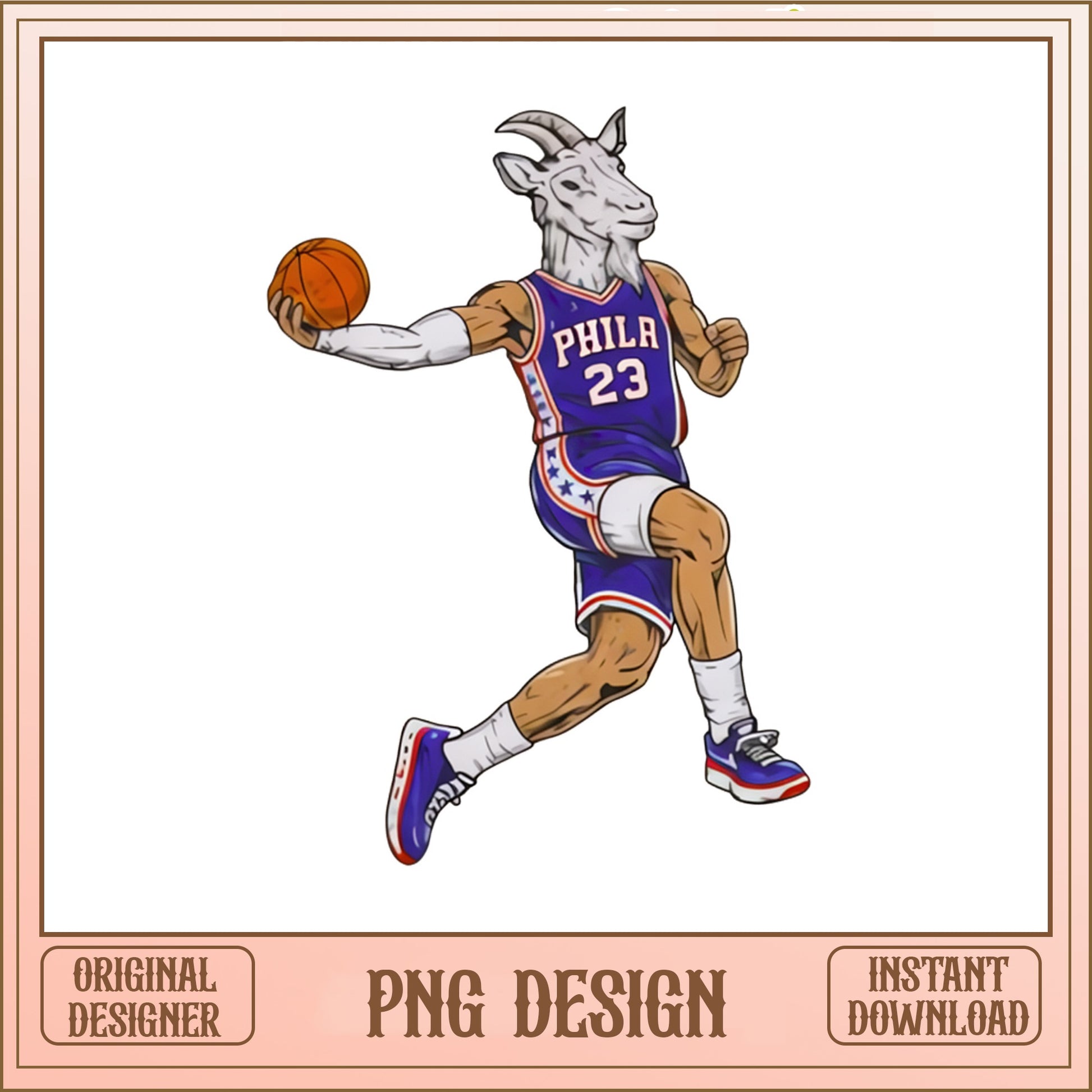 Basketball Goat Philadelphia PNG, Phila 23 PNG, Sports Goat PNG