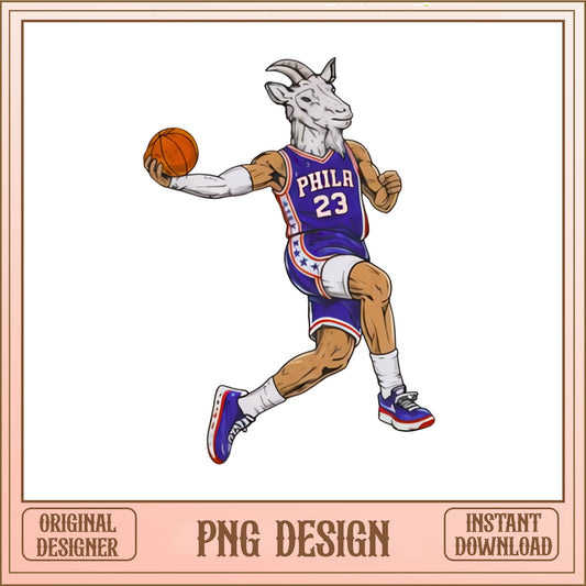 Basketball Goat Philadelphia PNG, Phila 23 PNG, Sports Goat PNG