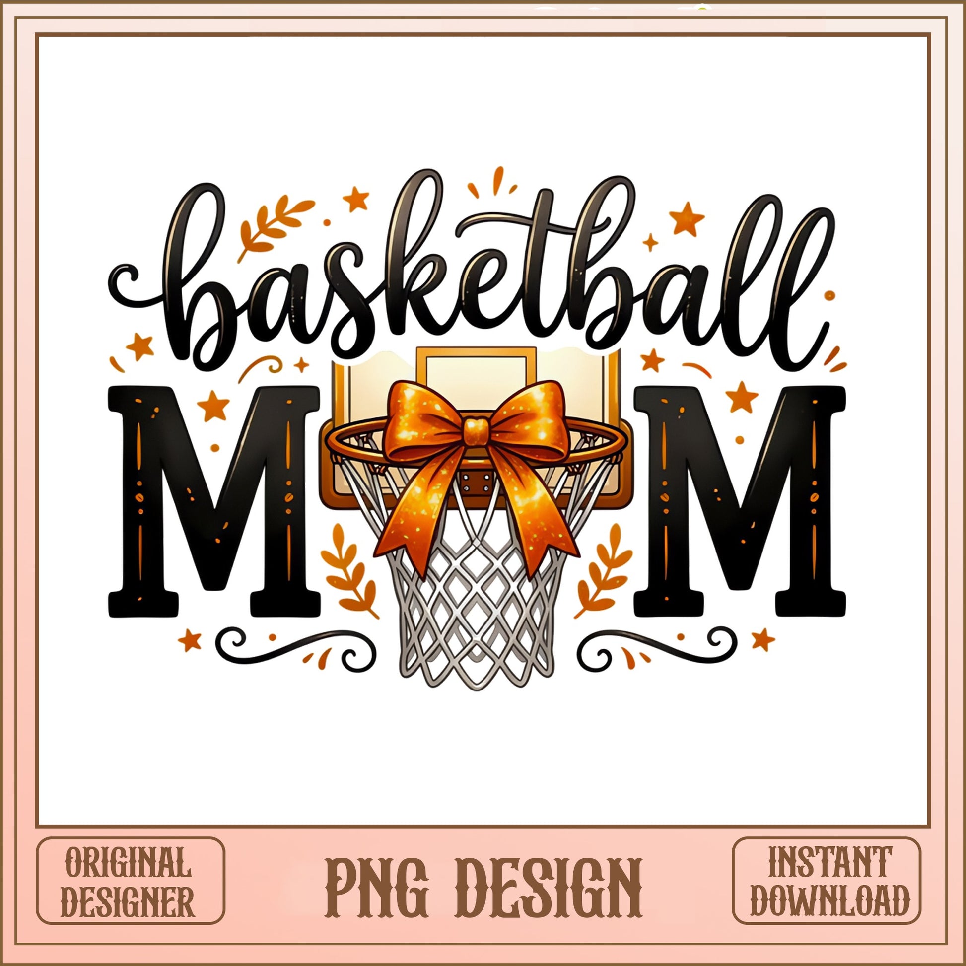Basketball Mom PNG, Sports Mom Sublimation, Basketball Hoop PNG