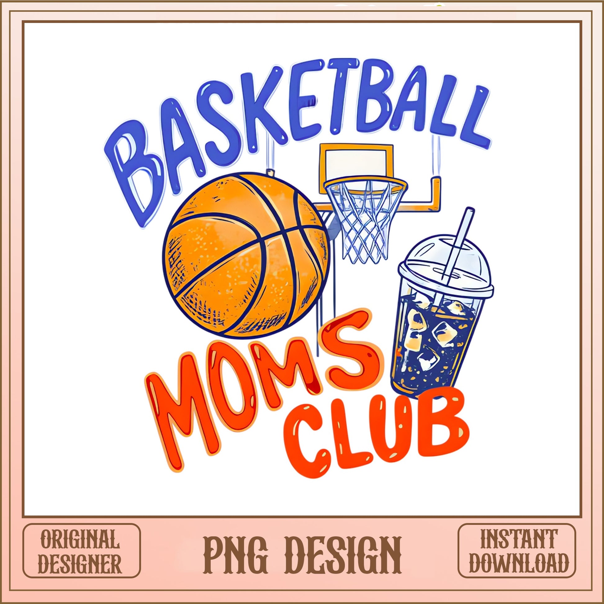 Basketball Moms Club PNG, Sports Mom Shirt, Basketball PNG