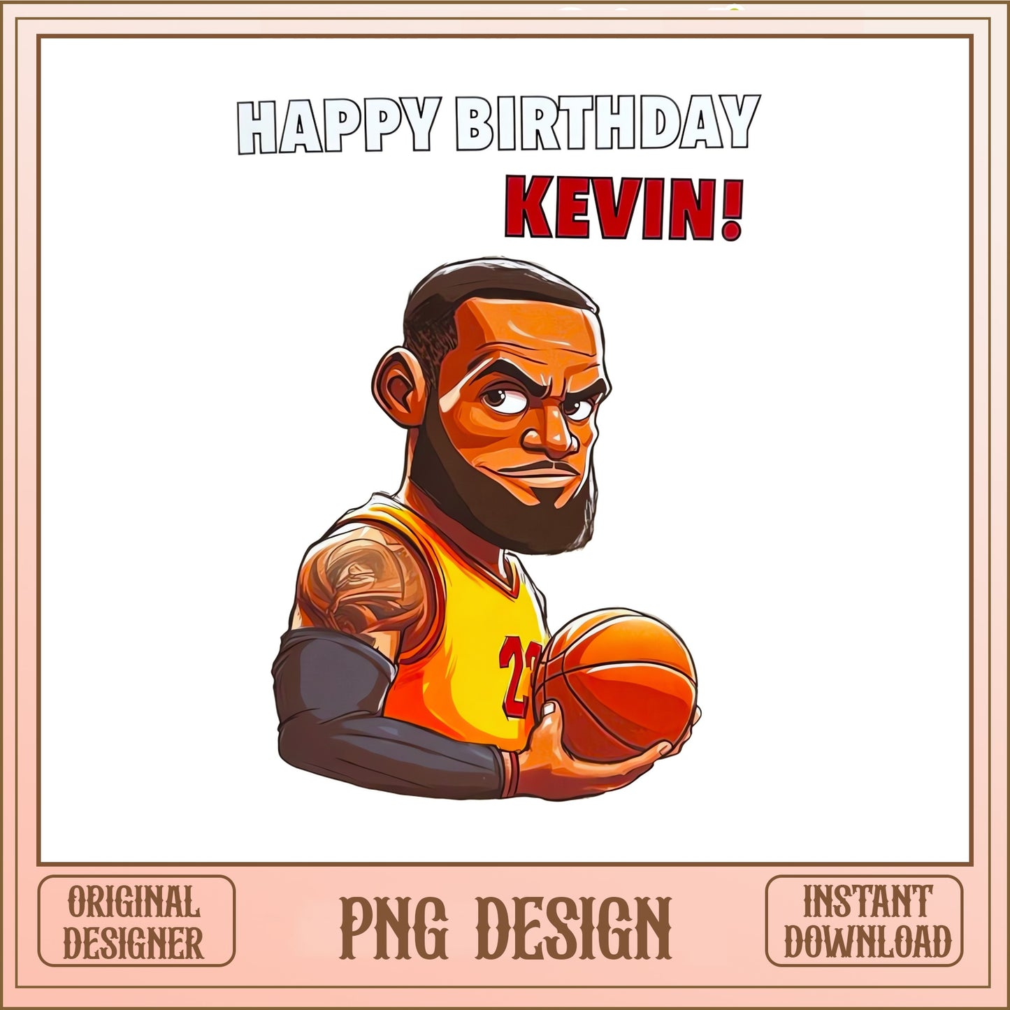 Basketball Player Birthday PNG, Chibi Bball Sublimation, Birthday PNG