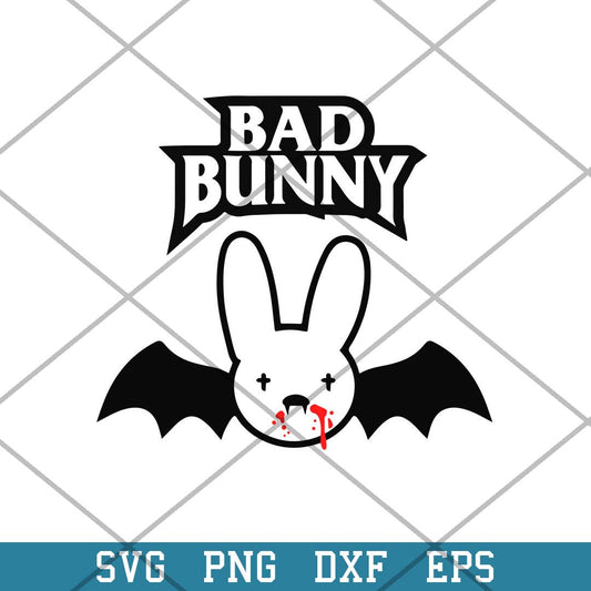 Bat Bad Bunny Halloween Svg, Bad Bunny Halloween svg-Svgfilesforcricut