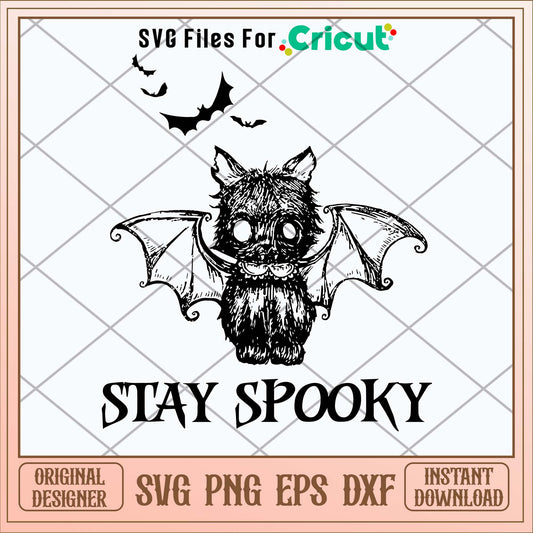 Bat Stay Spooky Svg-Svgfilesforcricut