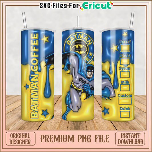 Batman Coffee Tumbler PNG Design