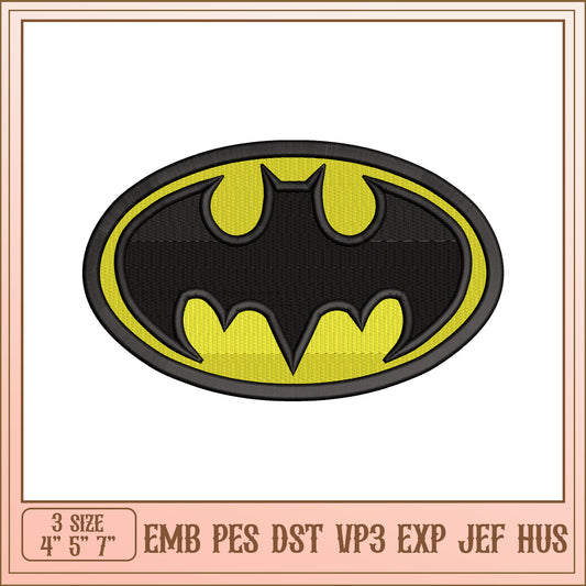 Batman Logo Embroidery Design