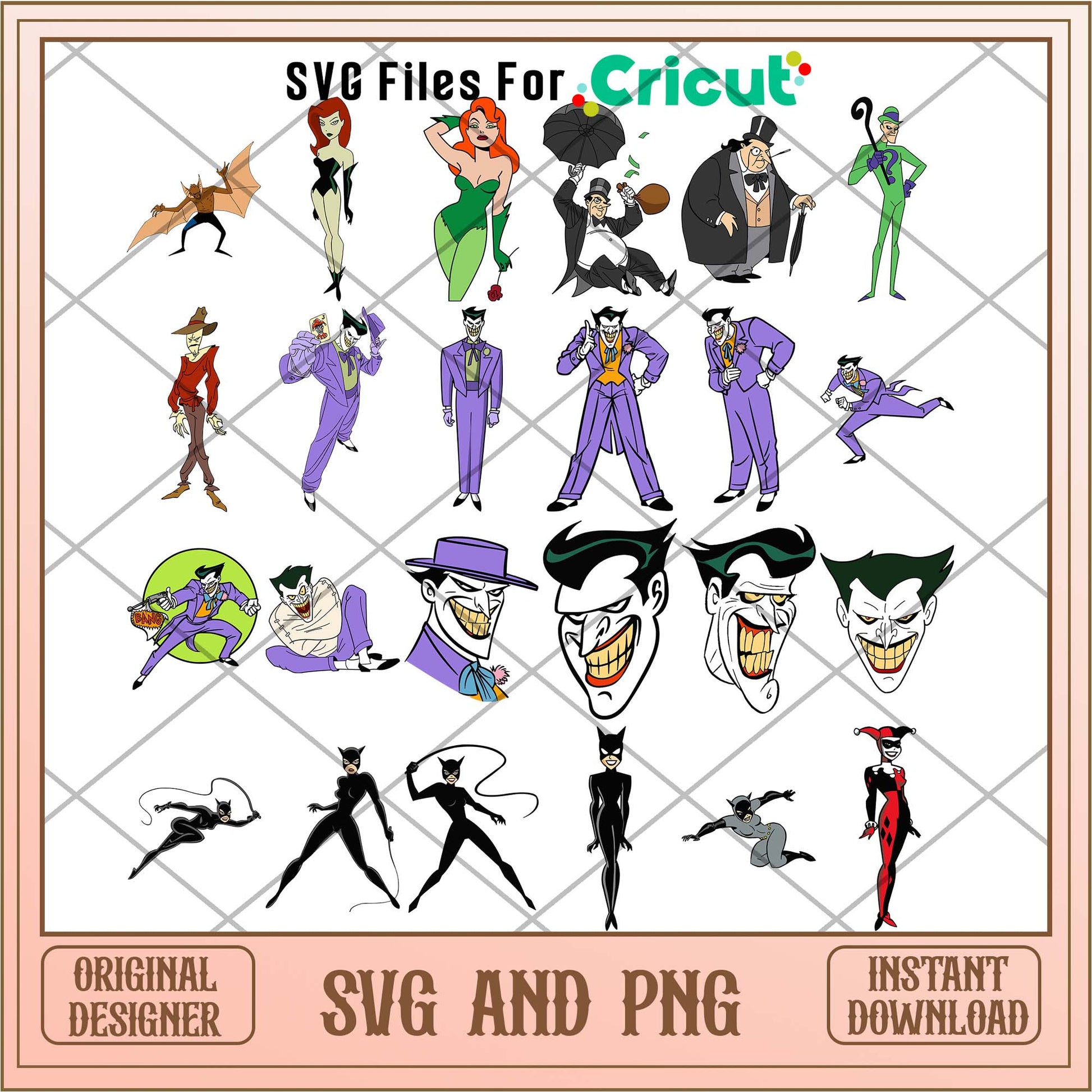 Jokers svg bundle, Batman characters svg - Svgfileforcricut