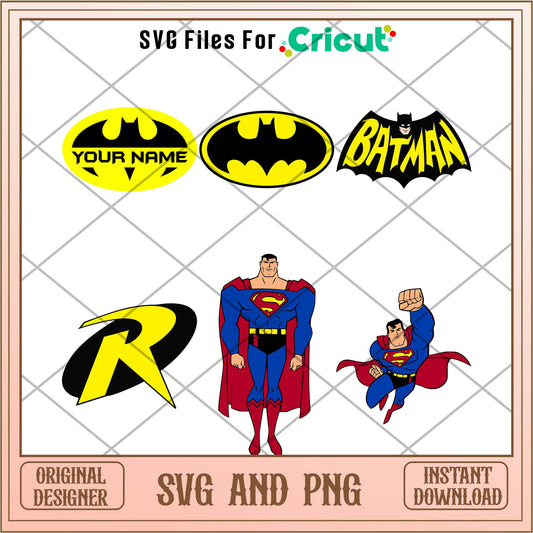 Batman x Superman svg bundle, DC characters svg - Svgfileforcricut
