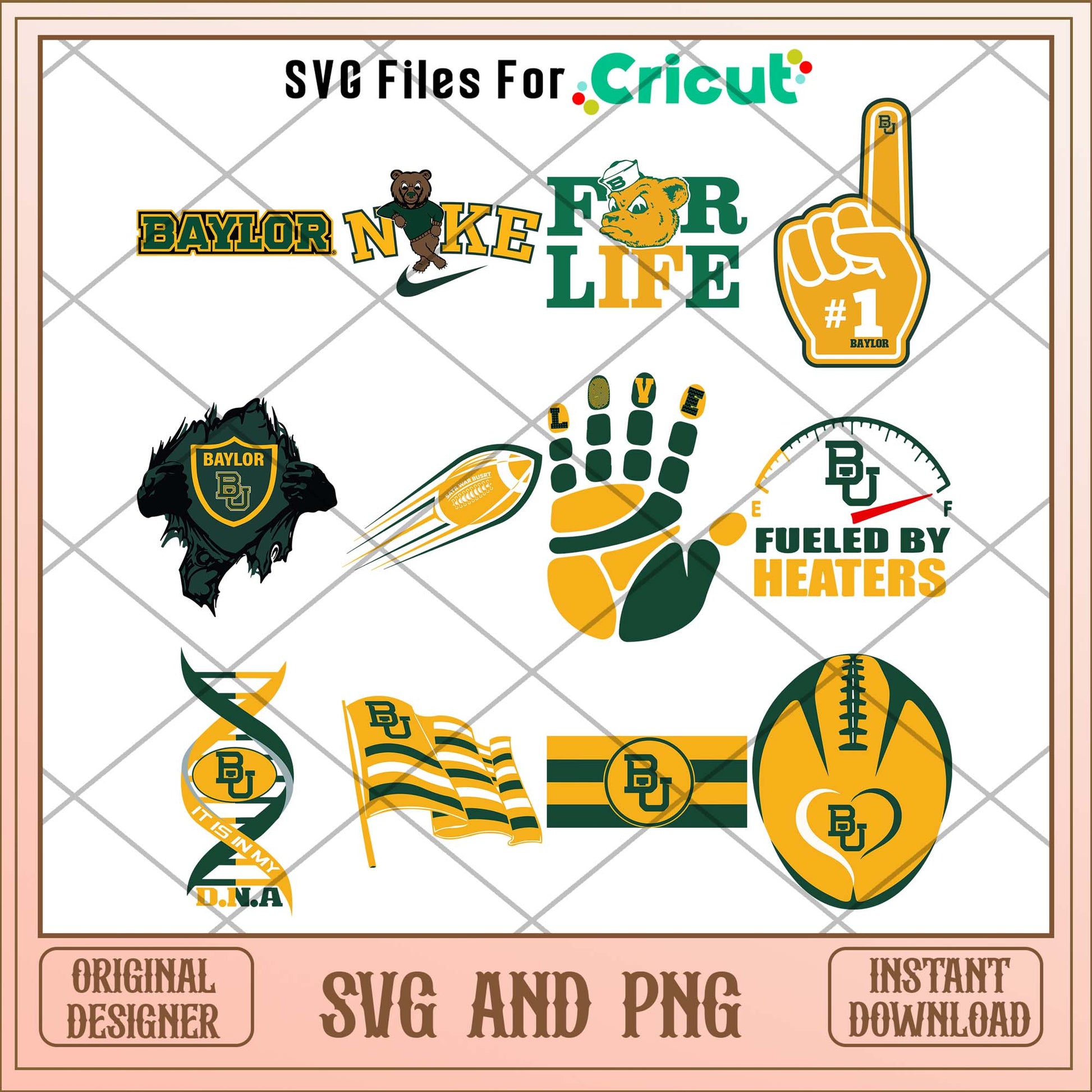 Baylor Bears for life svg, Baylor Bears svg bundle, NCAA svg