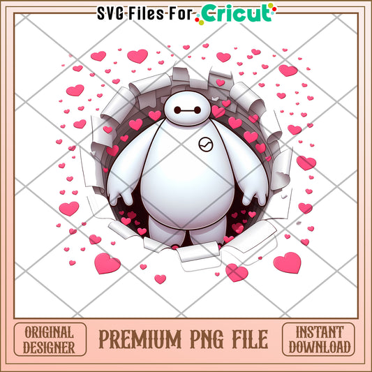 Baymax PNG Hearts Cricut Design