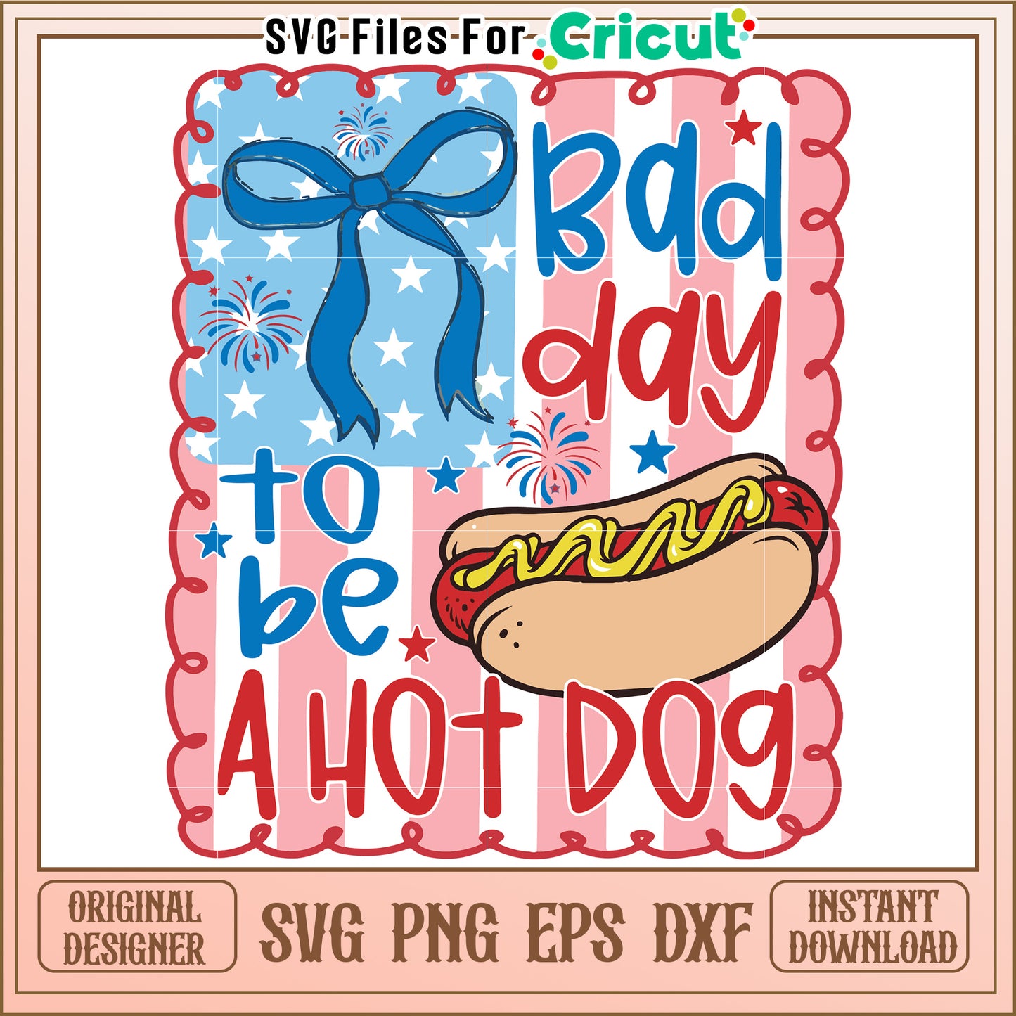 Bdd day to be a hot dog svg, funny summer quote svg, hot dog costume humor svg