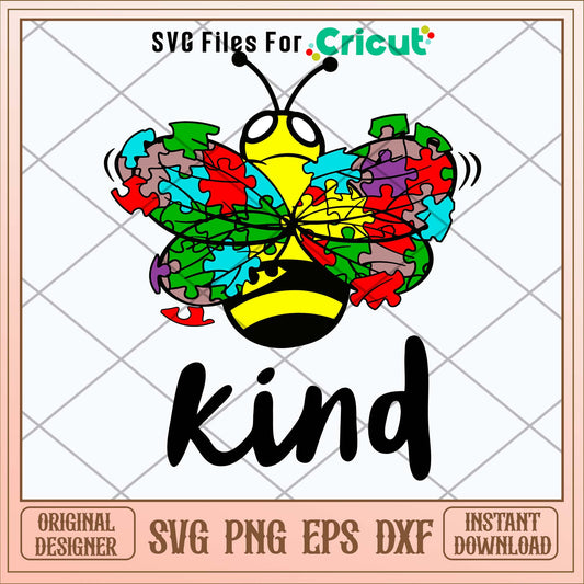 Be Kind Autism Awareness Svg-Svgfilesforcricut