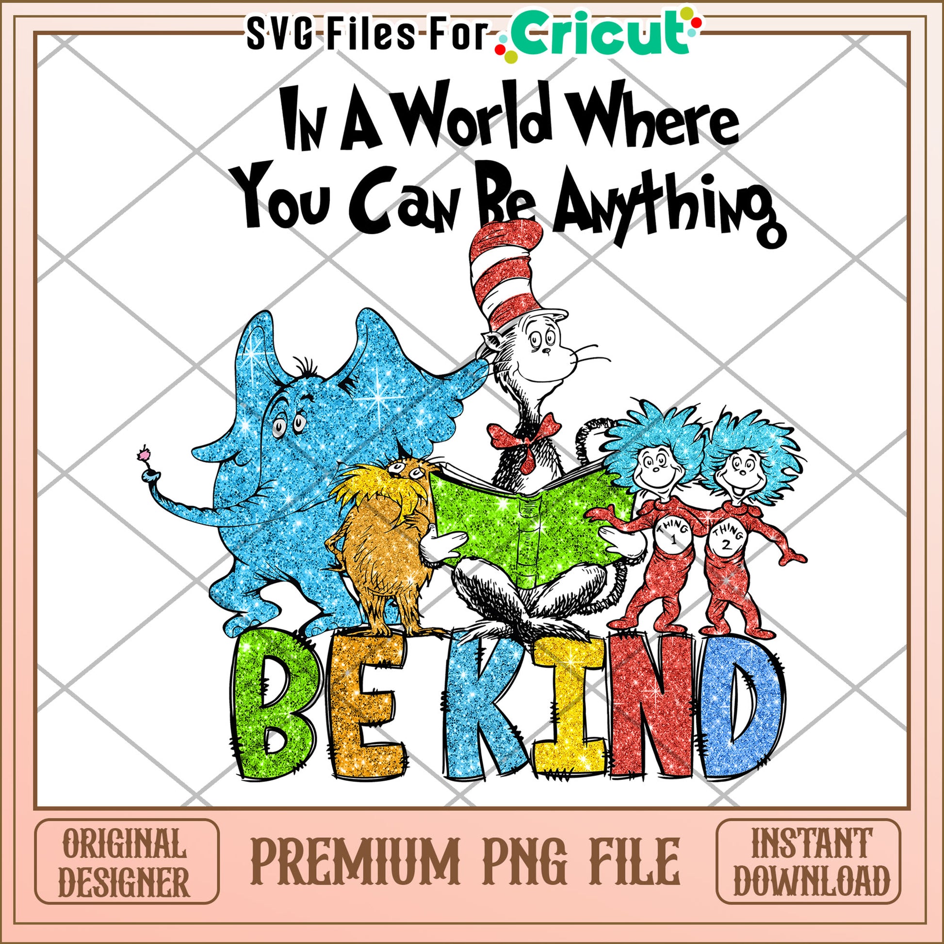 Be Kind Cat In The Hat PNG