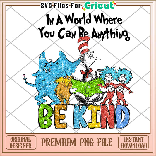 Be Kind Cat In The Hat PNG