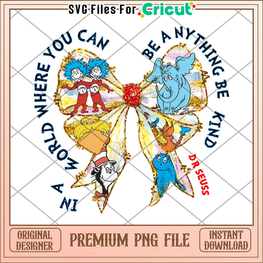 Be Kind Dr Seuss Themed PNG for Creative Projects