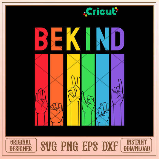 Be Kind Hand Sign Language Svg-Svgfilesforcricut